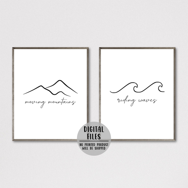 moving mountains print-riding waves print-adventure poster