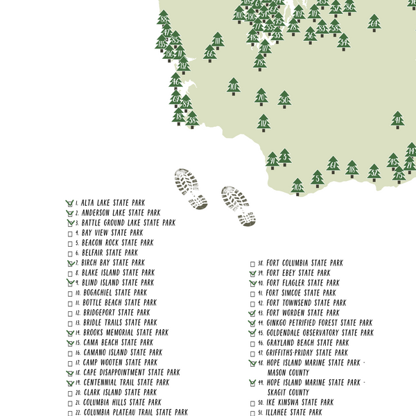 washington state parks map-washington state parks checklist
