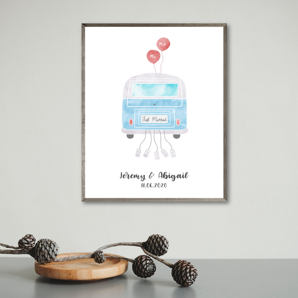 personalized wedding gift for van couple-van poster